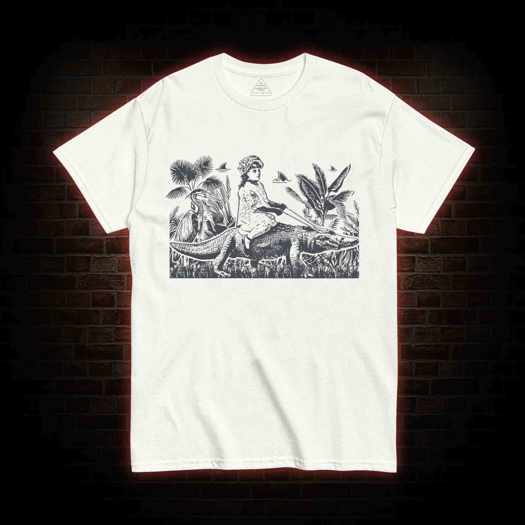Girl Riding Alligator T-shirt