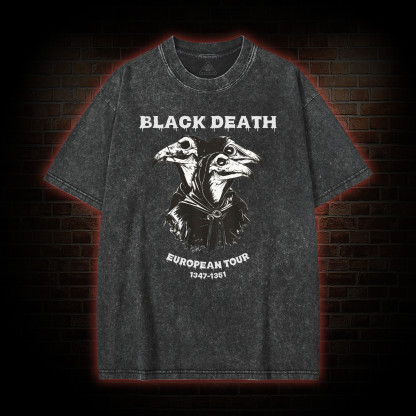 Black Death 1347 - 1351 Washed T-shirt