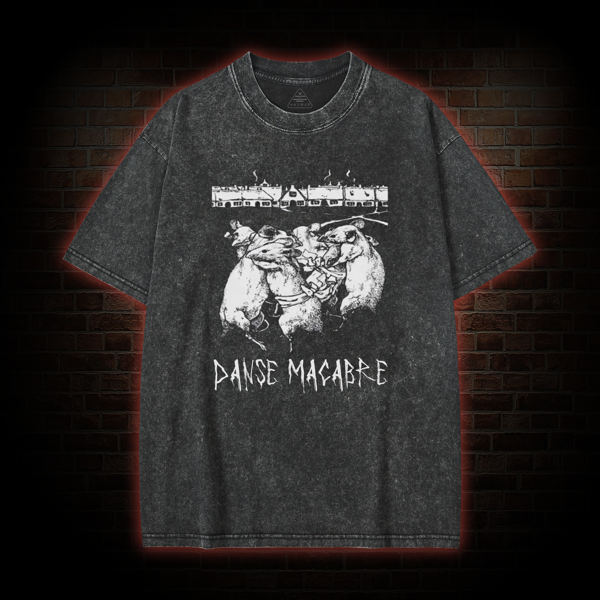 Danse Macabre Dark Washed T-shirt