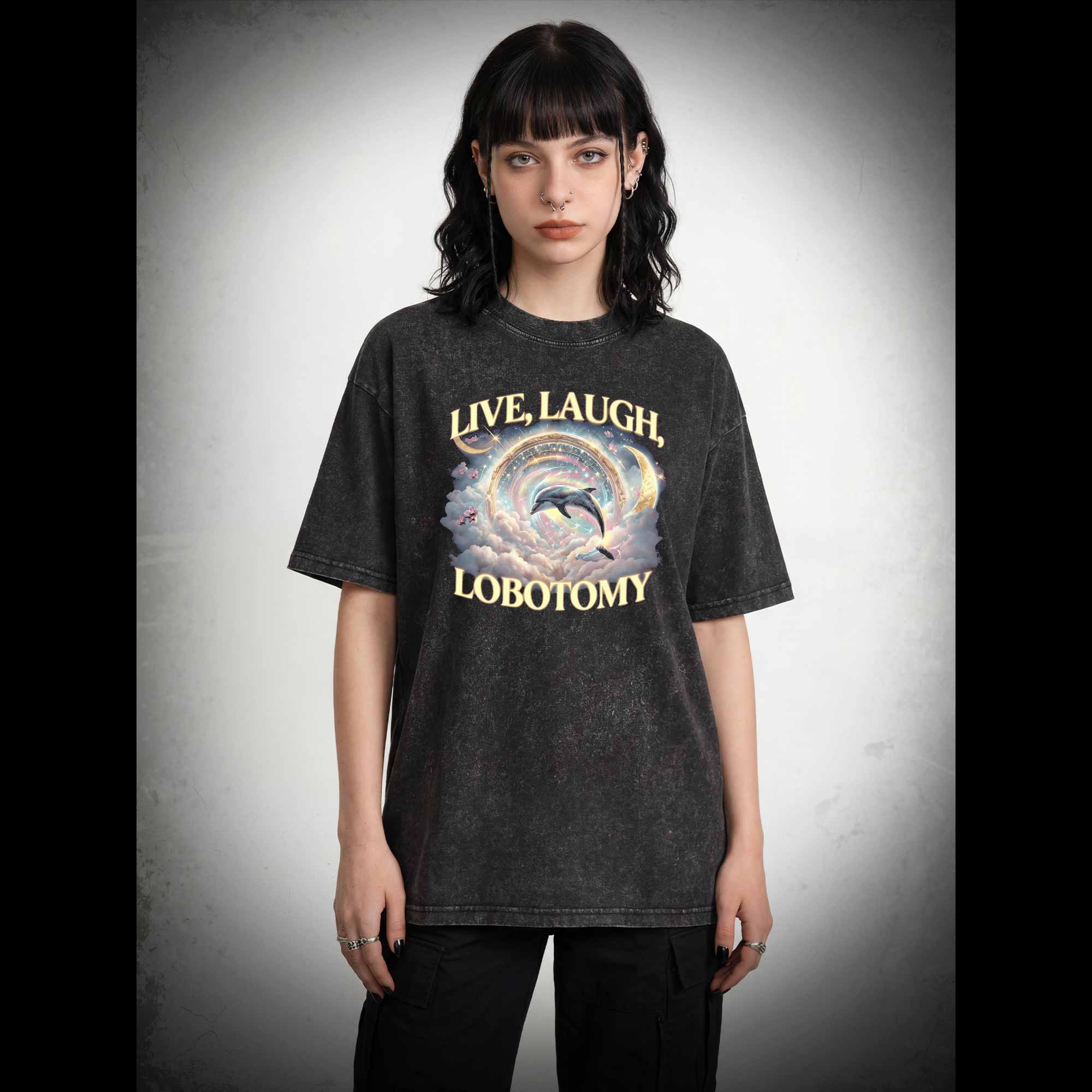 Live Laugh Lobotomy Washed T-shirt