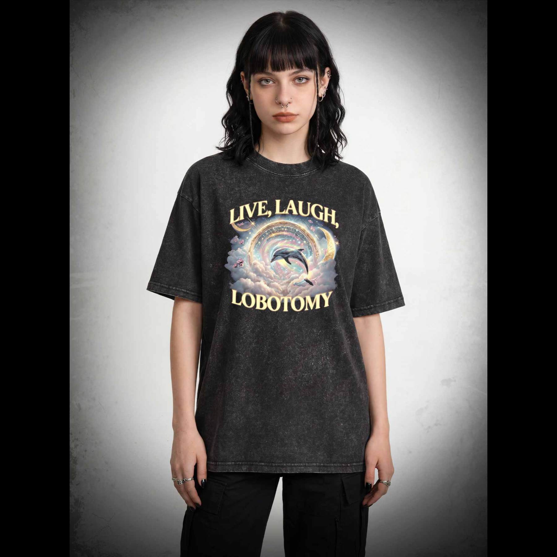 Live Laugh Lobotomy Washed T-shirt