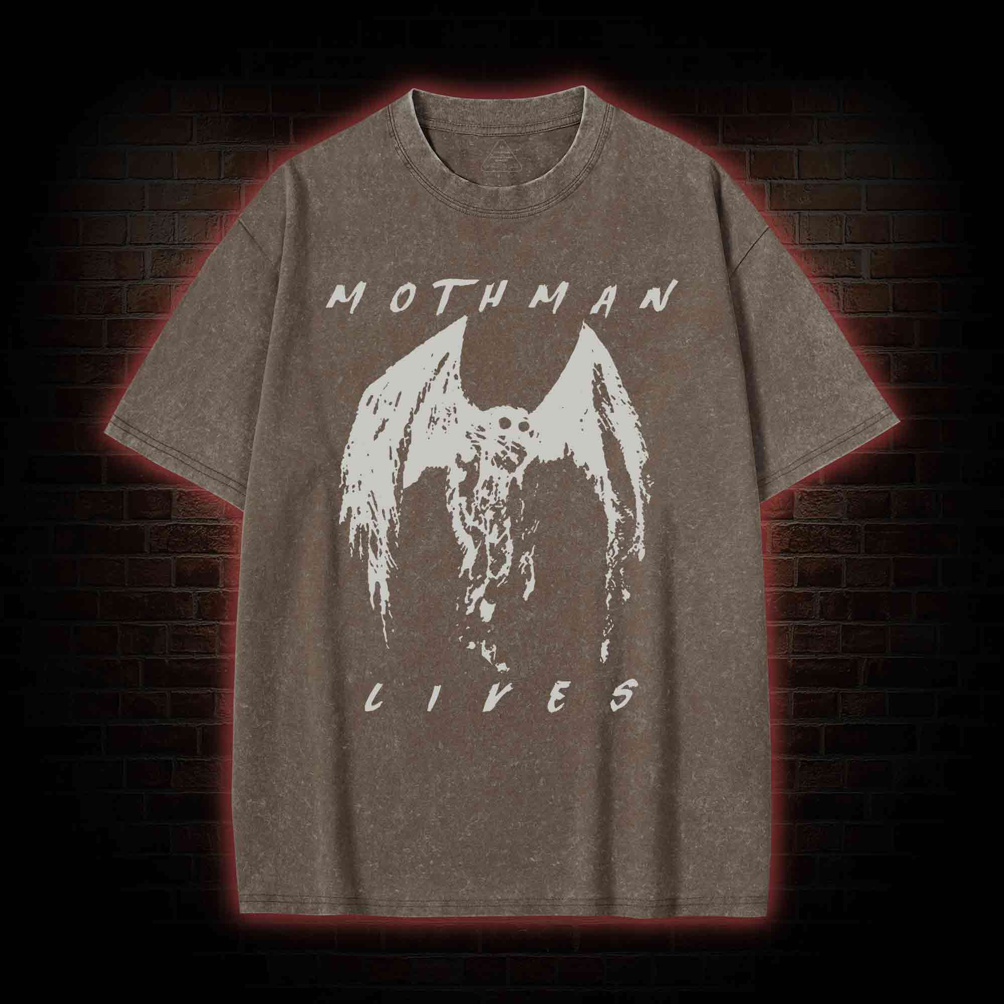 Mothman Lives Washed T-shirt