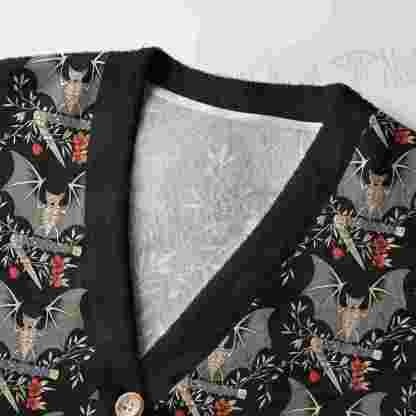 Night Garden Bats Women's Cardigan Sweater