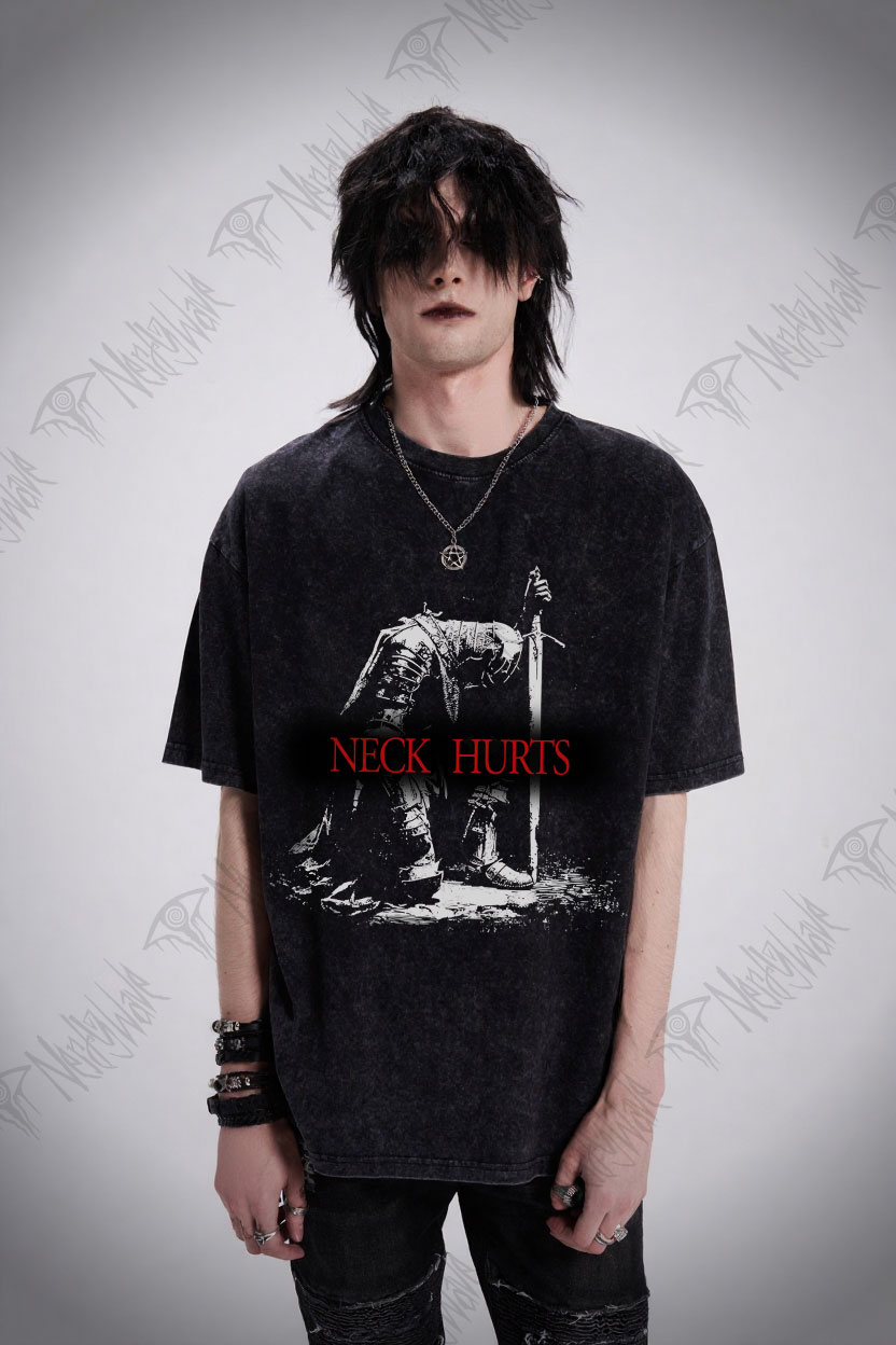 Neck Hurts Washed T-shirt