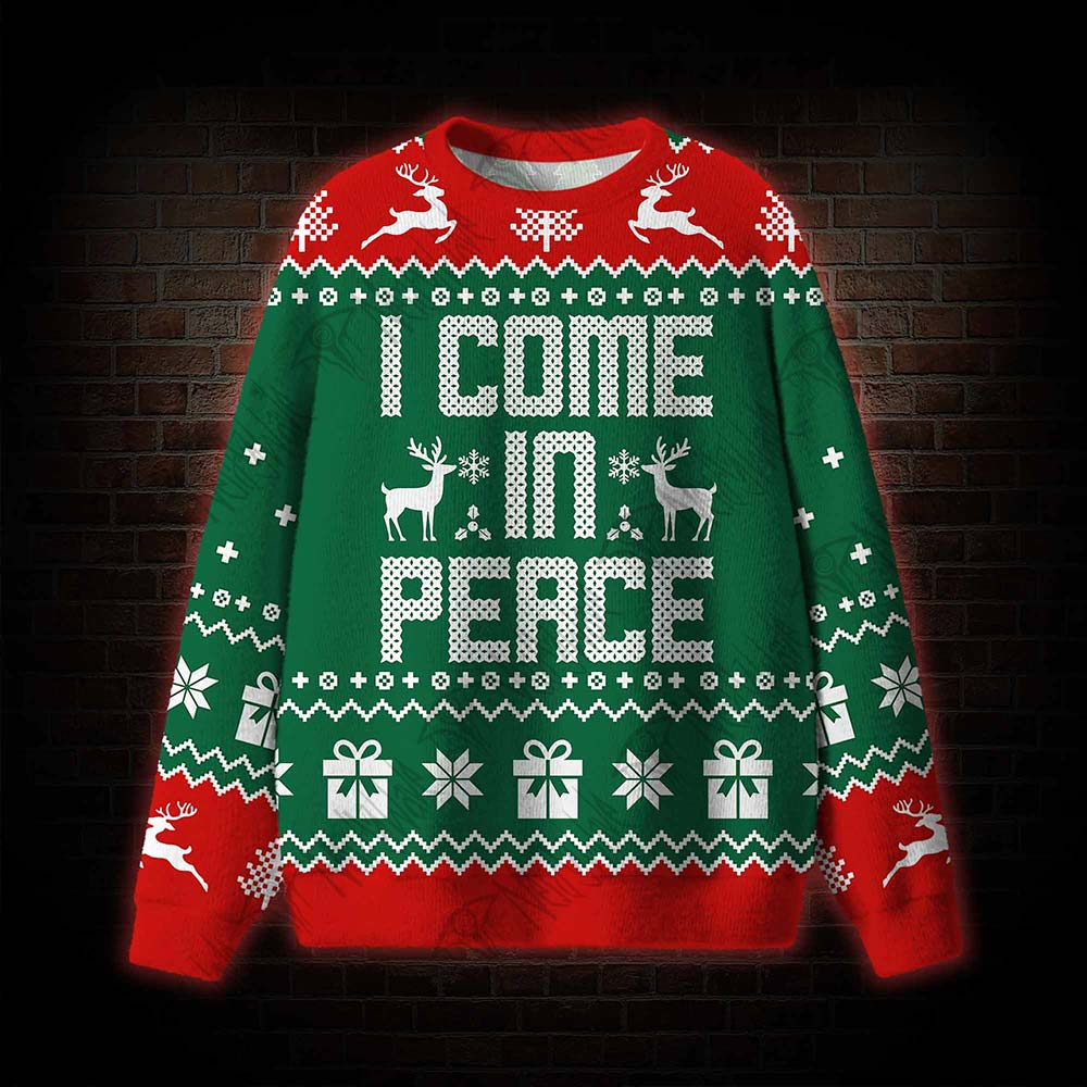 I Come in Peace Ugly Sweatshirts