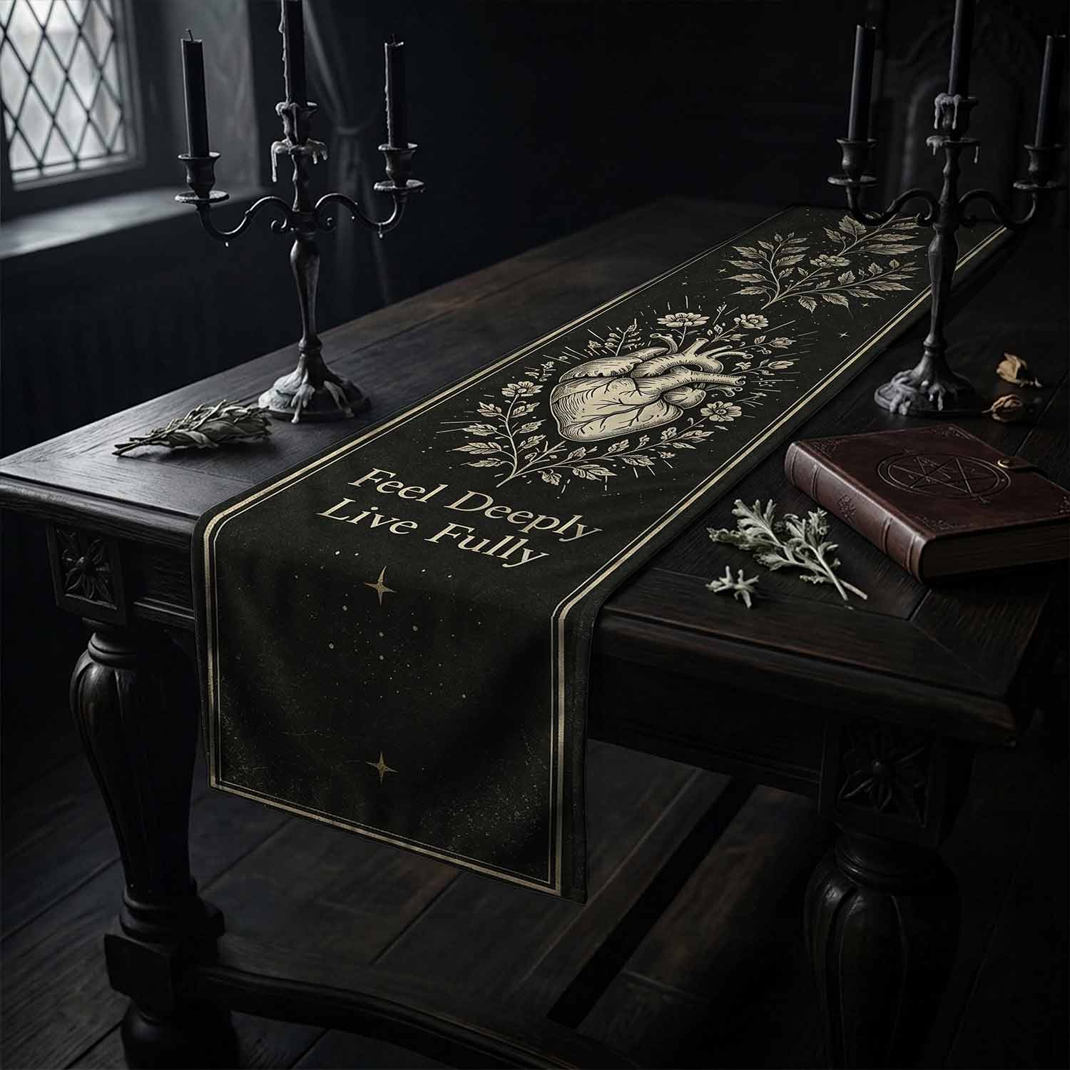 Feel Deeply Live Fully Table Runner