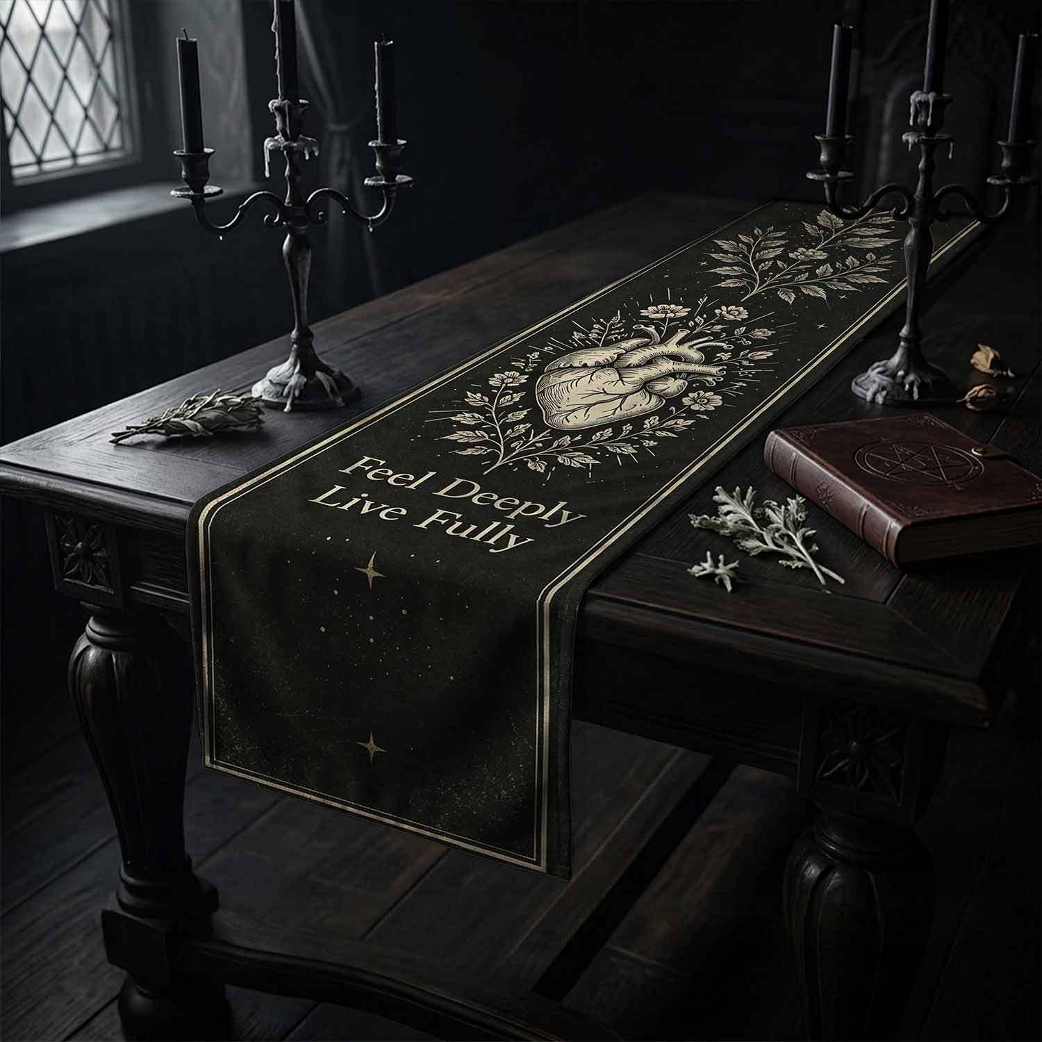 Feel Deeply Live Fully Table Runner