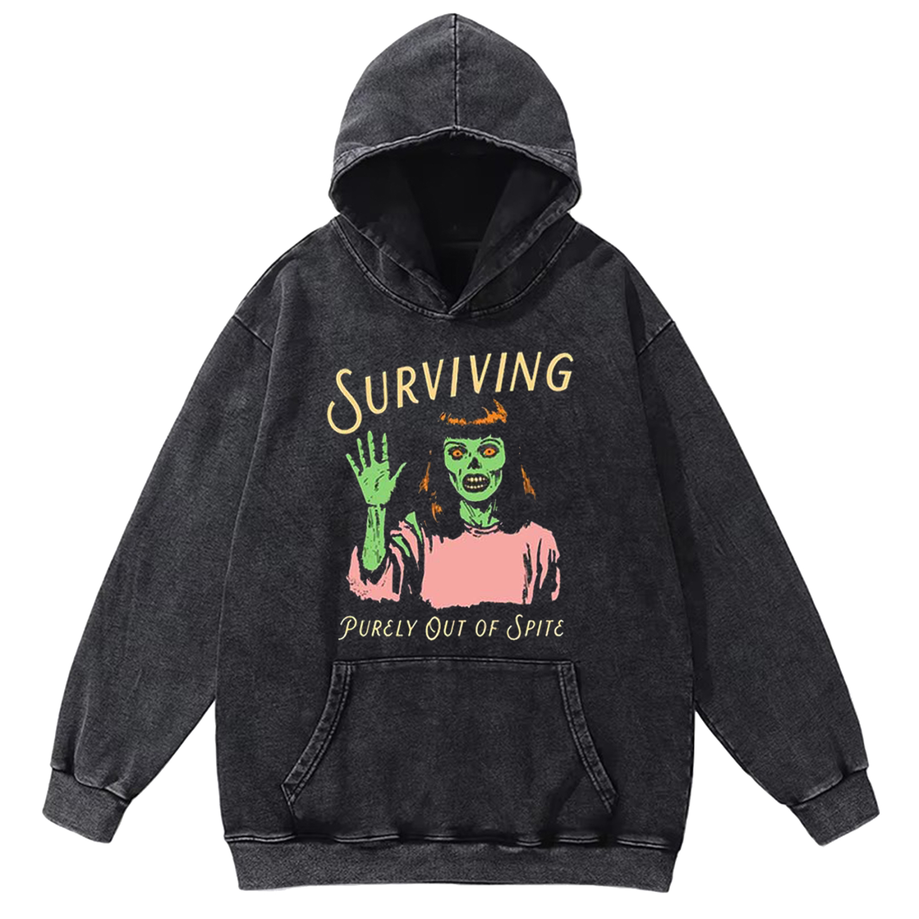Surviving Purely Out Of Spite Washed Hoodie