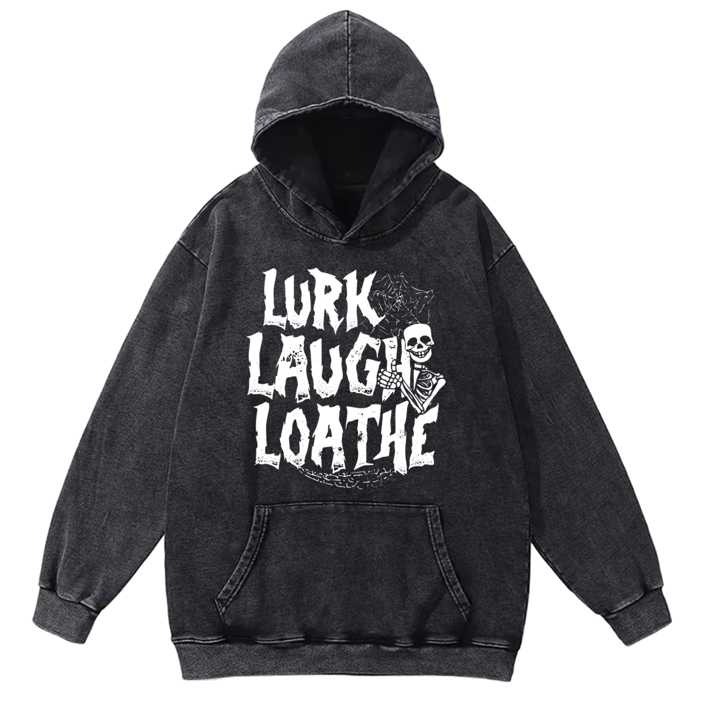 Lurk Laugh Loathe Washed Hoodie