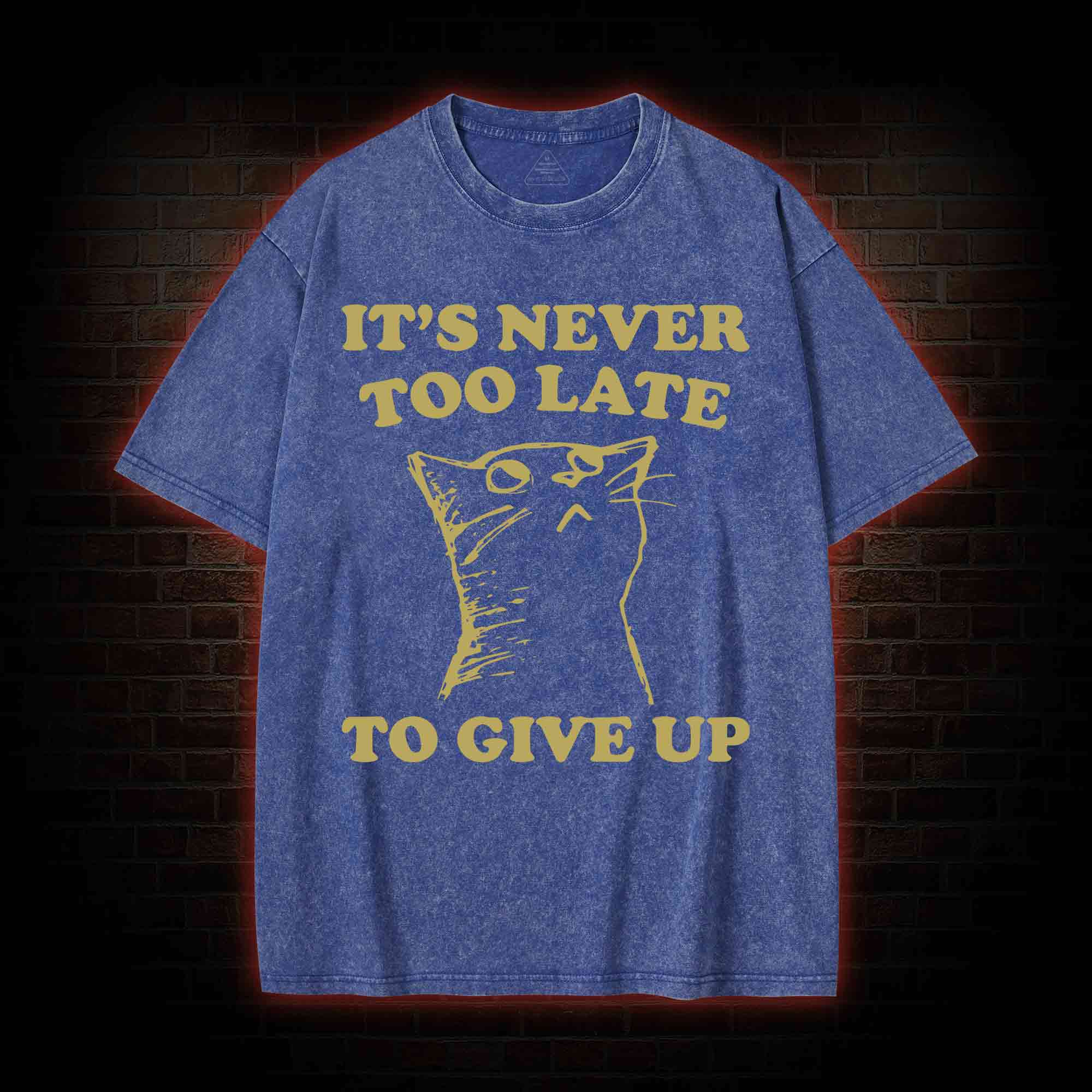 It's Never Too Late To Give Up Washed T-shirt
