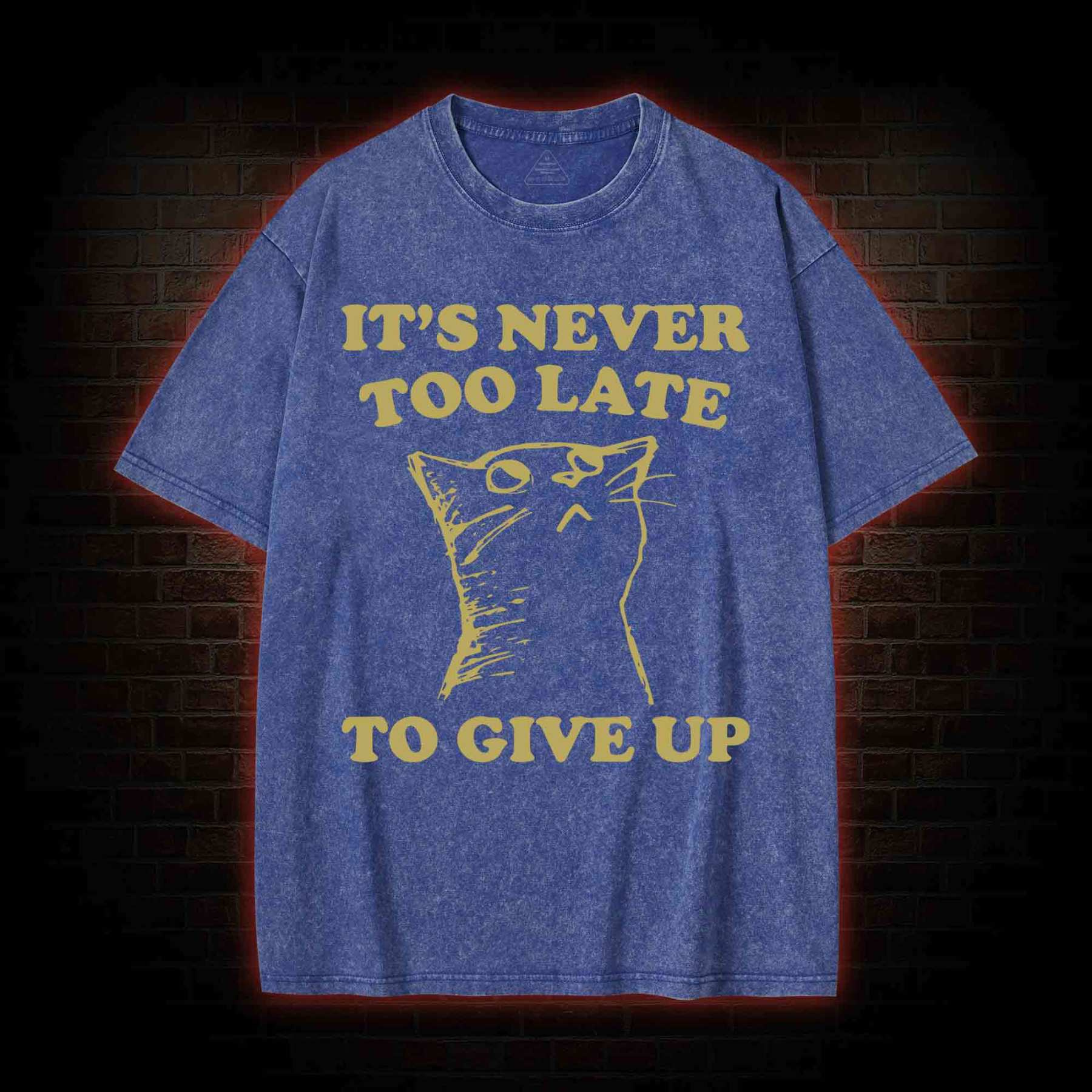 It's Never Too Late To Give Up Washed T-shirt