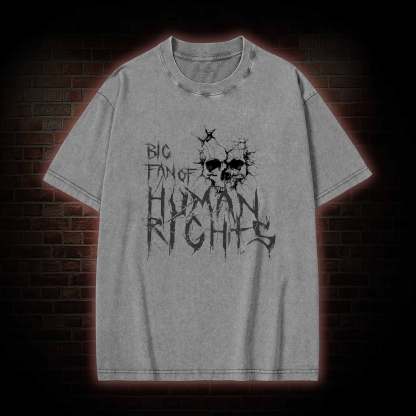 Big Fan of Human Rights Washed T-shirt