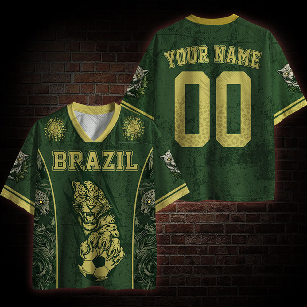 Personalized Brasil Mostra Tua Garra Mesh Jersey