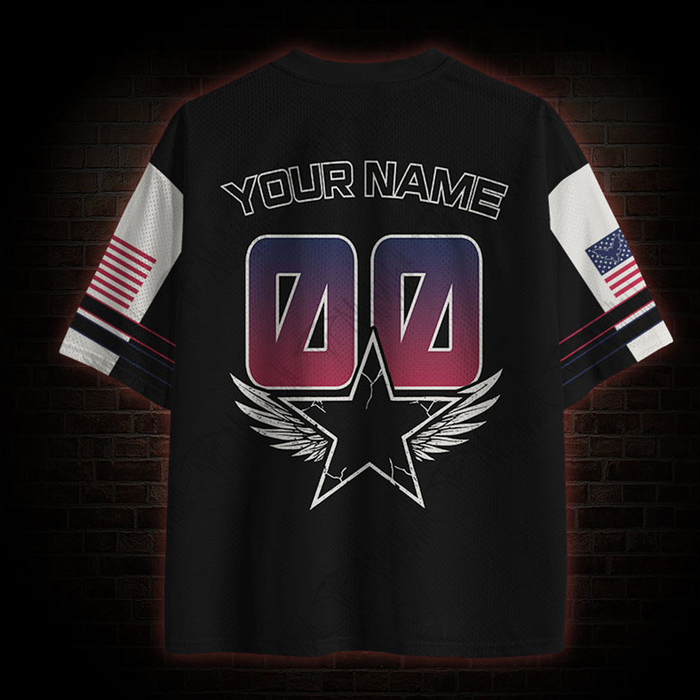 Personalized Usa Demon Bat Mesh Jersey