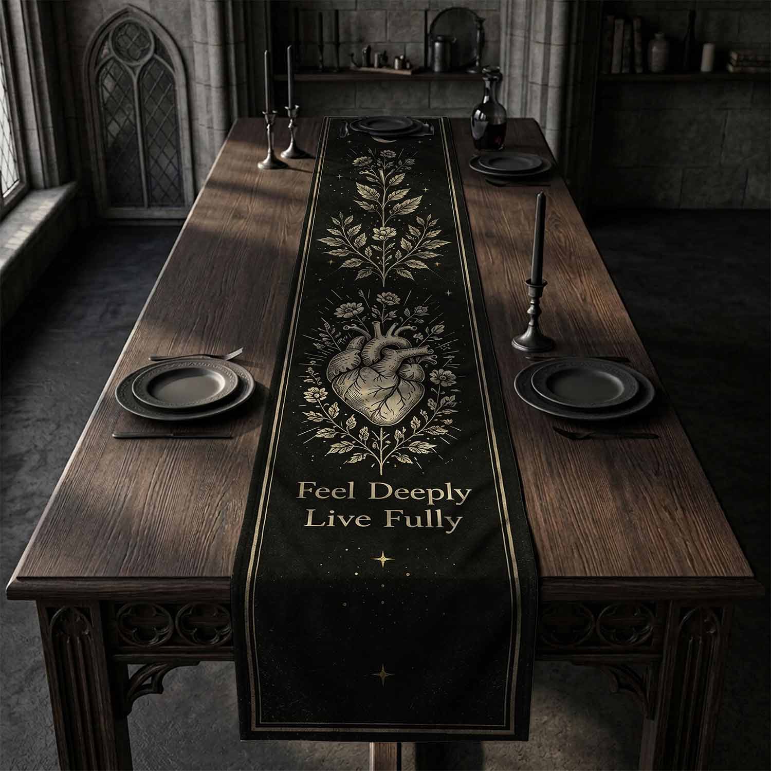 Feel Deeply Live Fully Table Runner