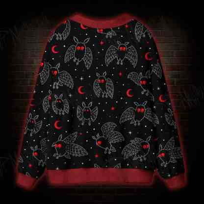 Crimson Moth Night Cardigan Sweater
