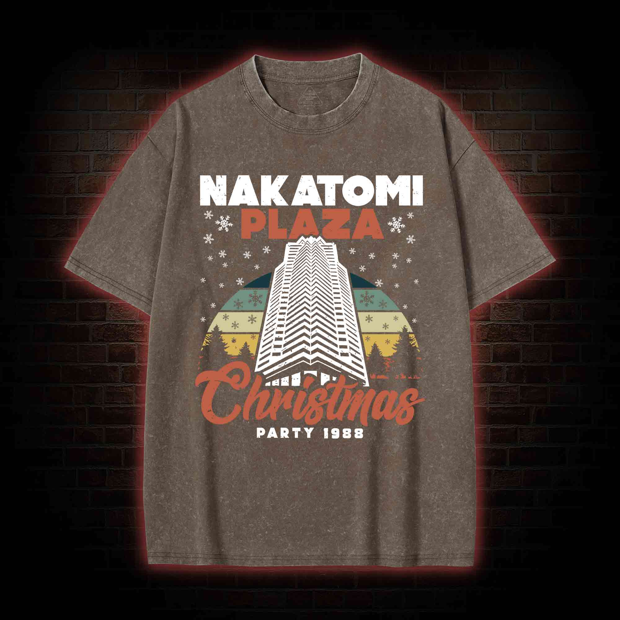 Nakatomi Plaza Christmas Party Washed T-shirt