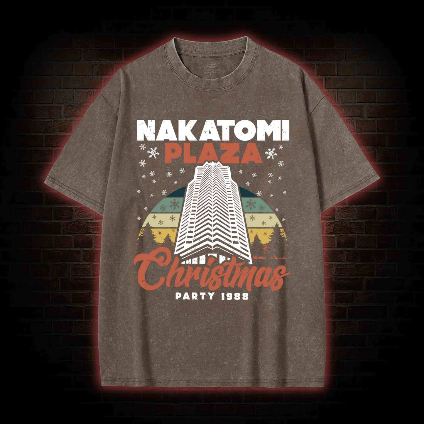 Nakatomi Plaza Christmas Party Washed T-shirt
