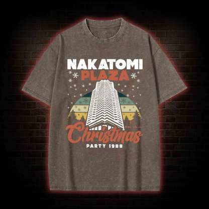 Nakatomi Plaza Christmas Party Washed T-shirt
