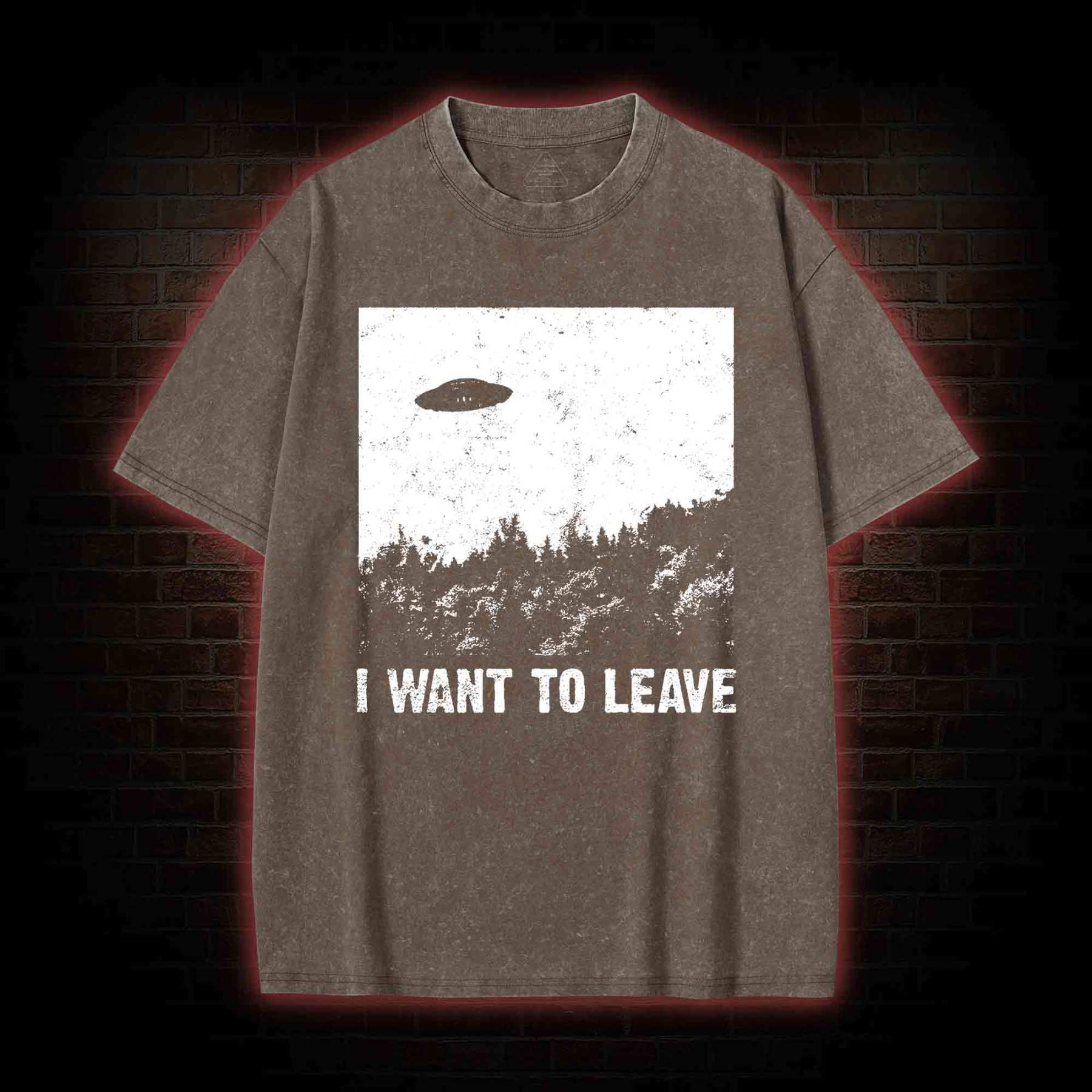 I Want To Leave Washed T-shirt