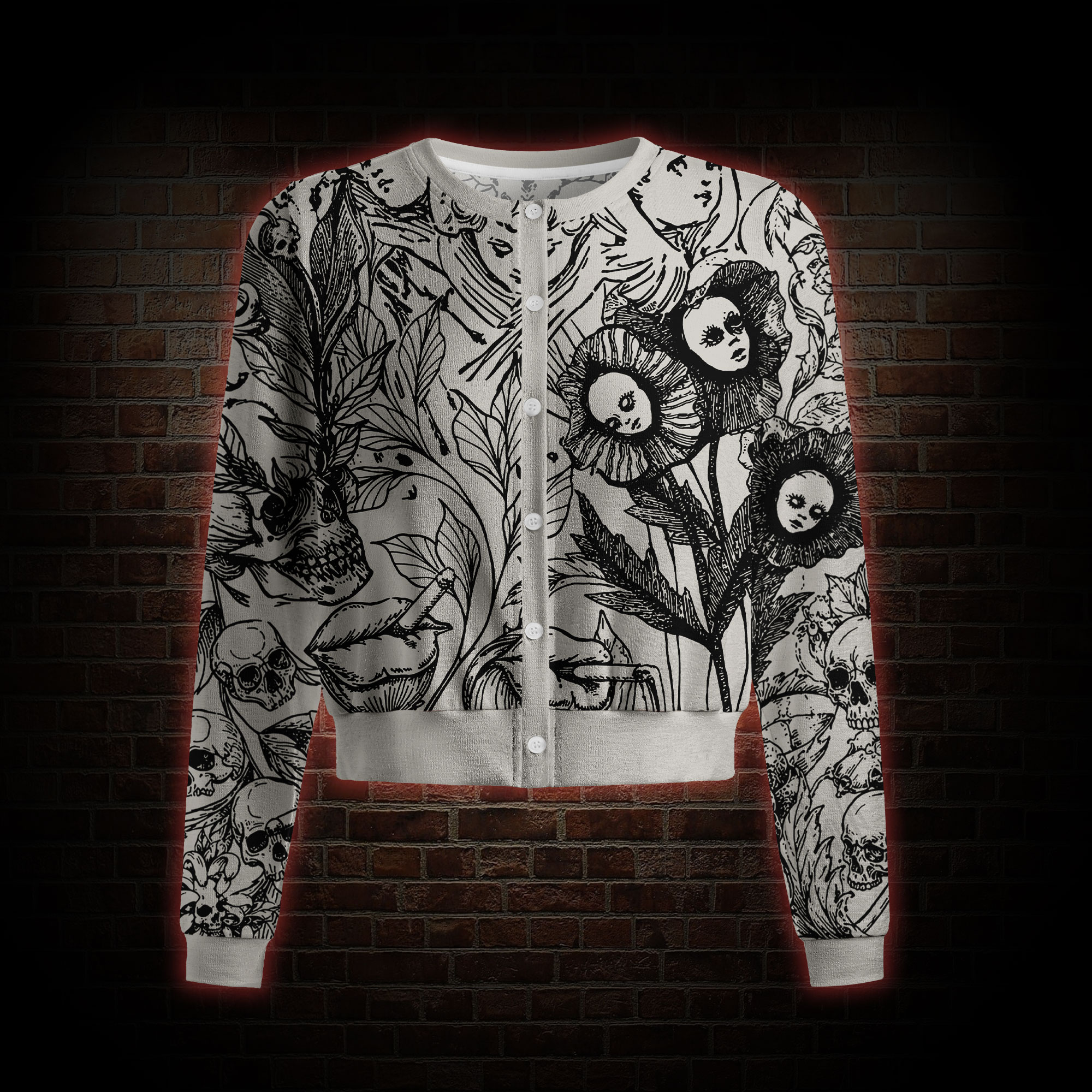 Memento Mori Light Weight Cardigan Sweater