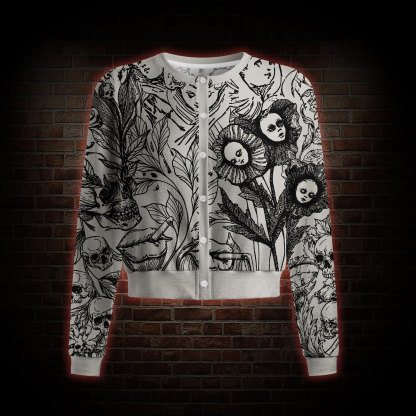 Memento Mori Light Weight Cardigan Sweater