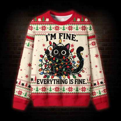 Everything is Fine Funny Ugly Sweatshirts