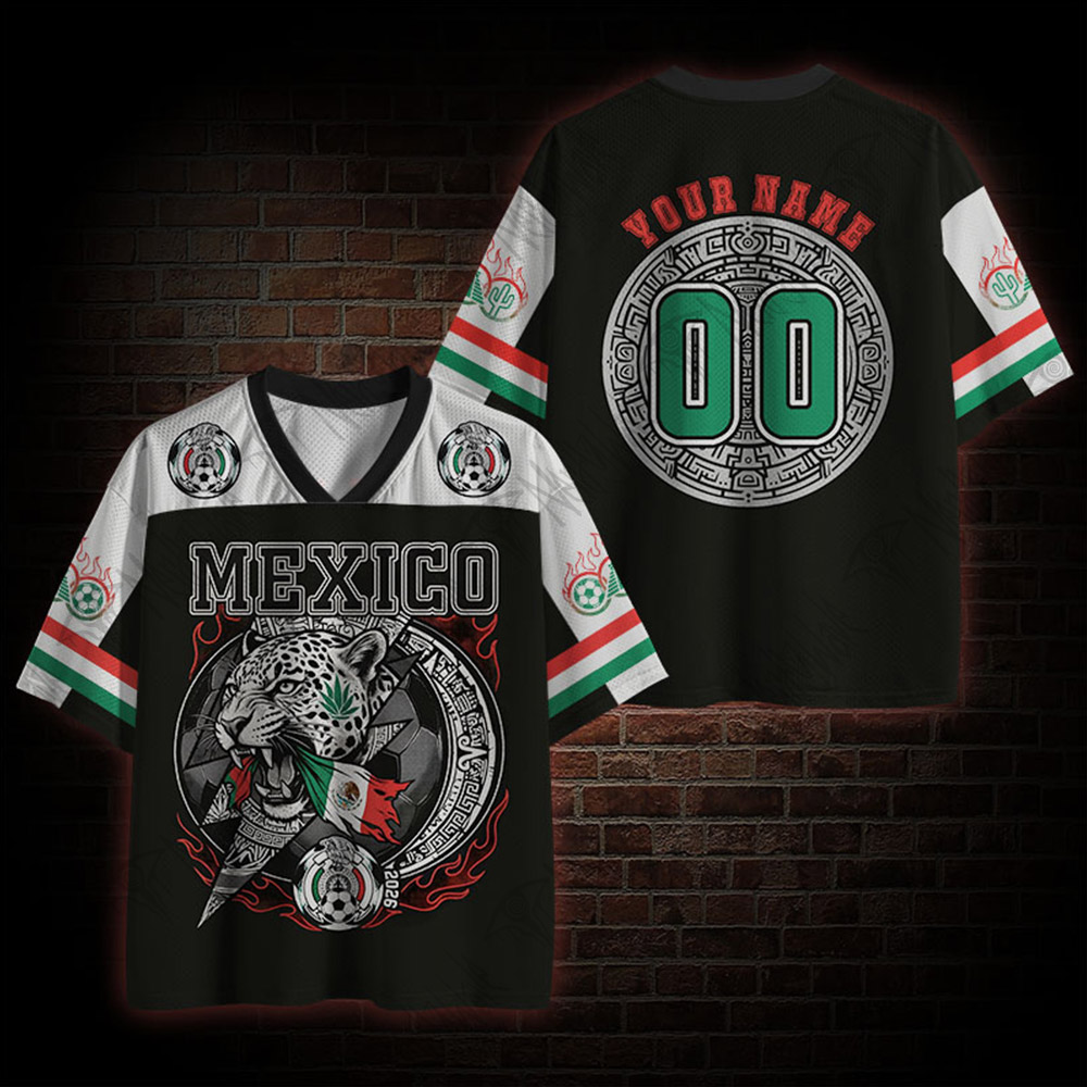 Personalized Mexico Stone of the Sun Mesh Jersey