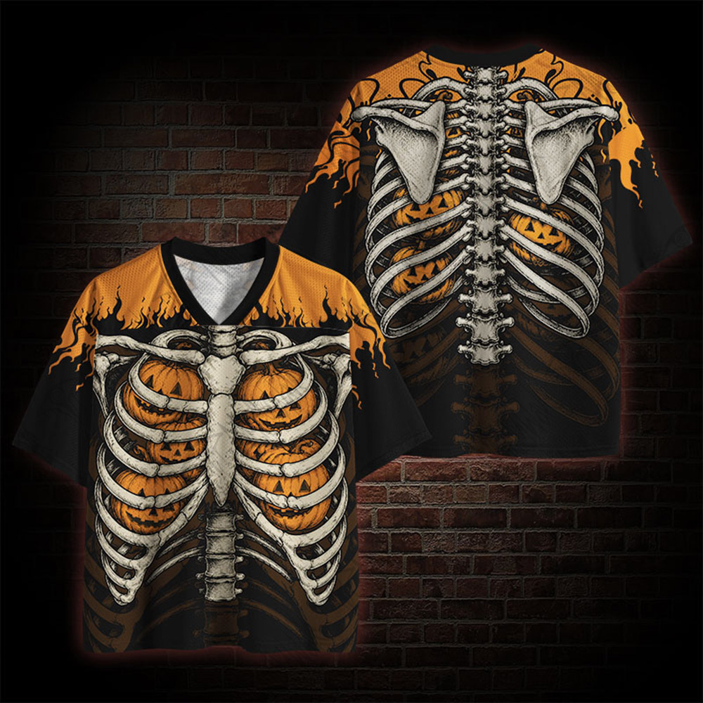 Pumpkin Bones Mesh Jersey