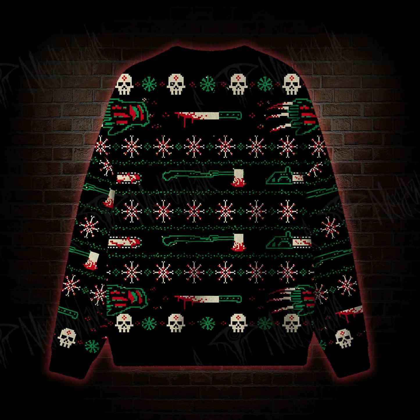 Slasher Pixelmas Ugly Sweatshirts