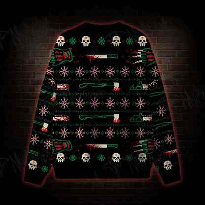 Slasher Pixelmas Ugly Sweatshirts