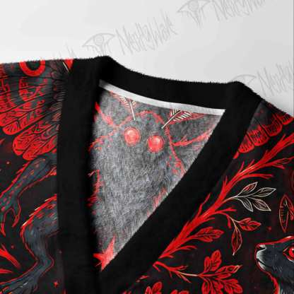 Crimson Omen Cardigan Sweater