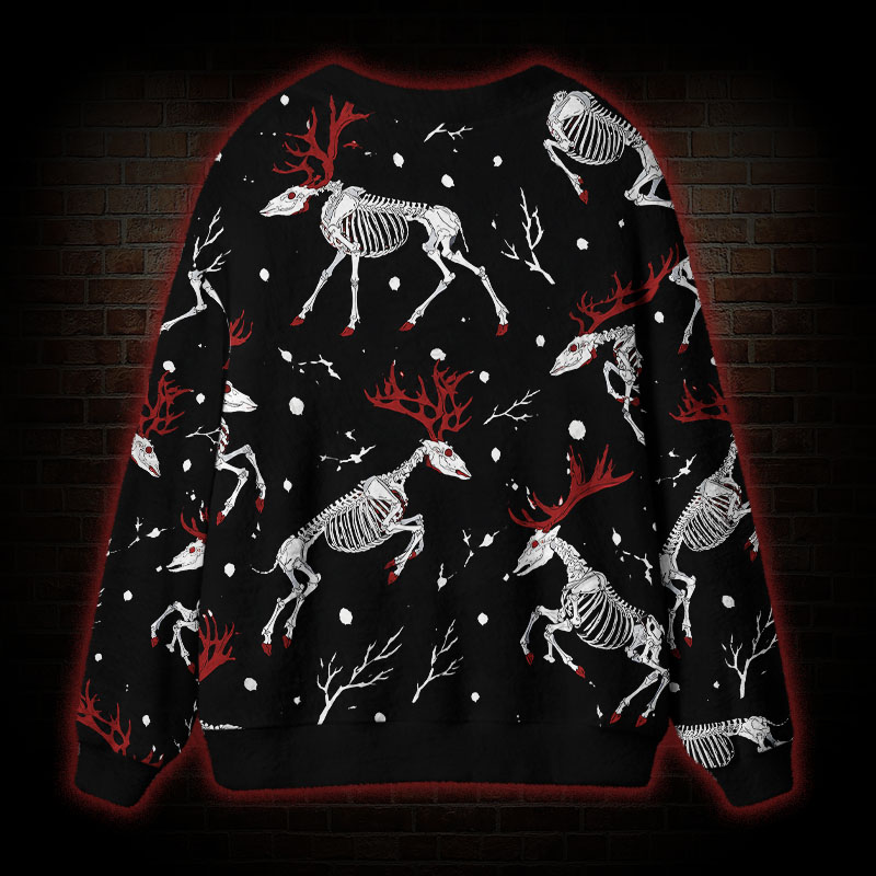 Dead Deer Walking Cardigan Sweater