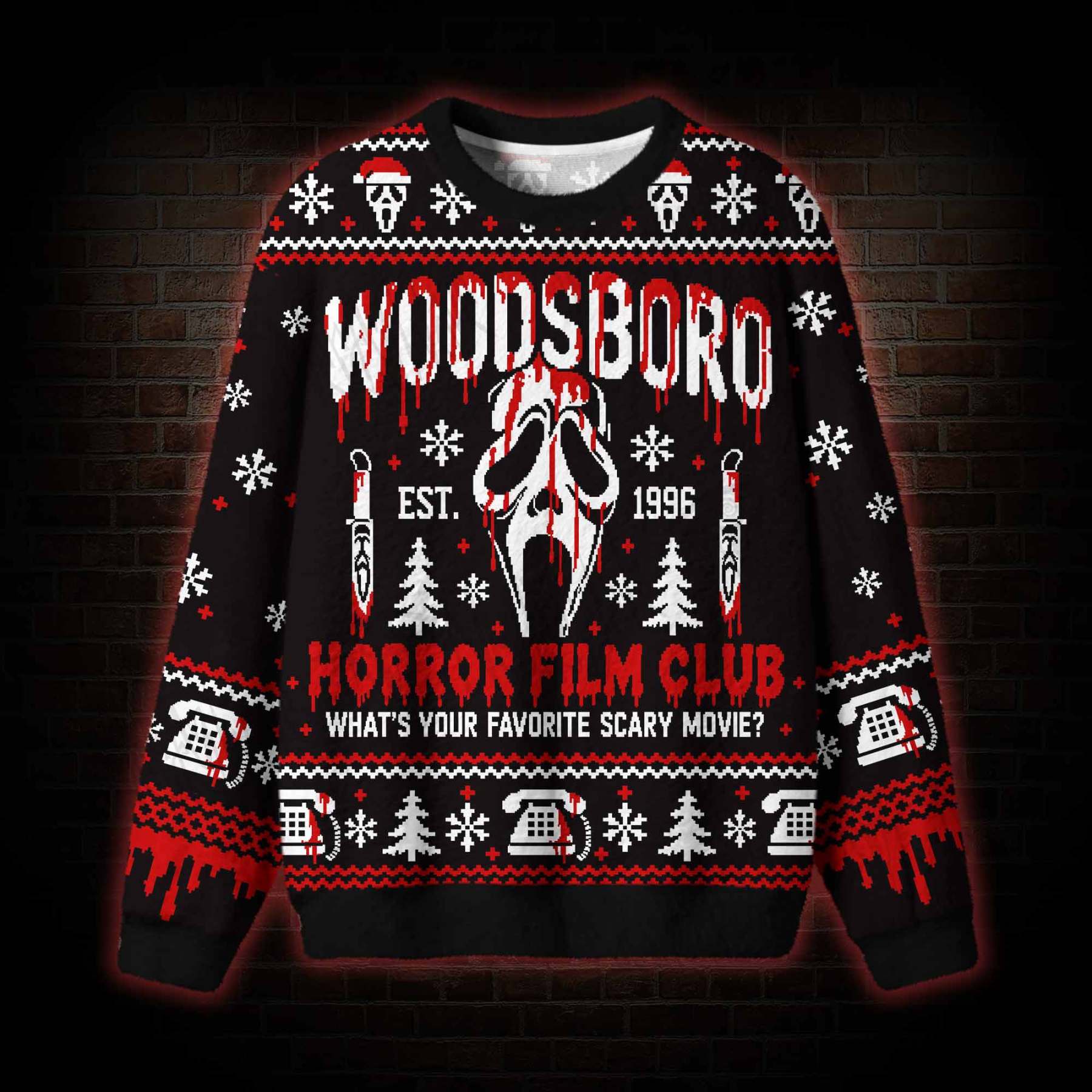 Woodsboro Horror Film Club Ugly Sweatshirts