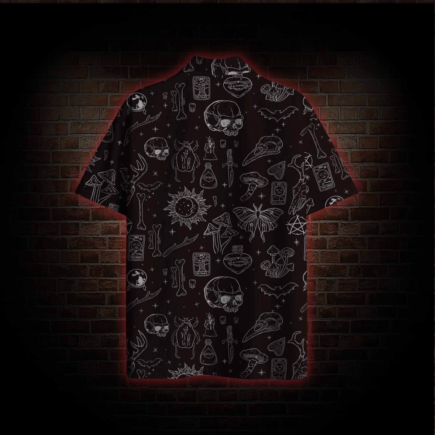 Mystical Symbols and Skulls Hawaiian Shirt