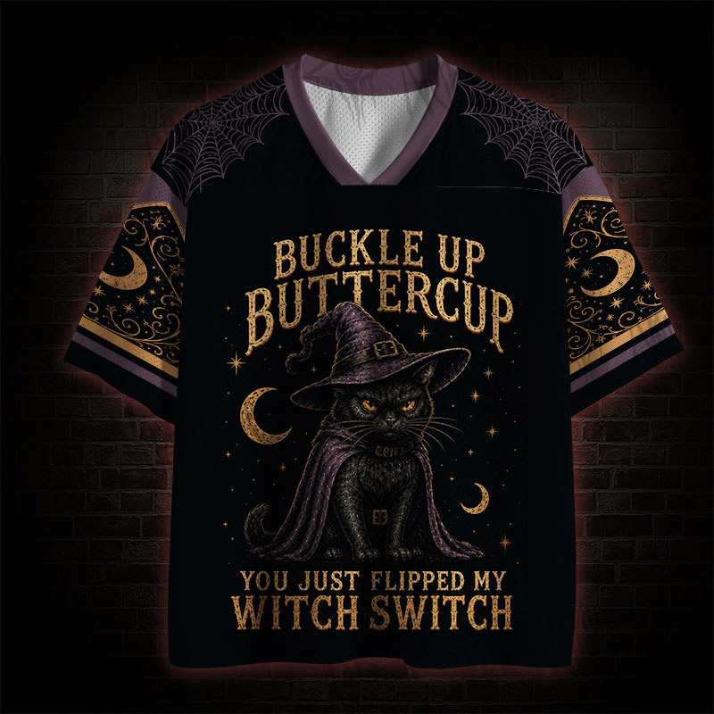 Buckle Up Buttercup Witch Mesh Jersey