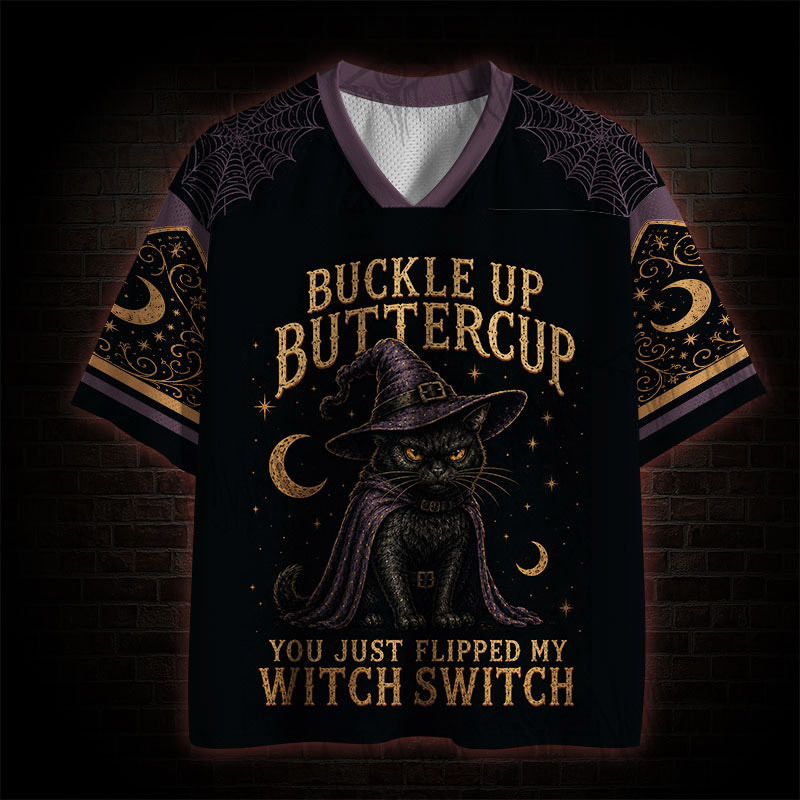 Buckle Up Buttercup Witch Mesh Jersey