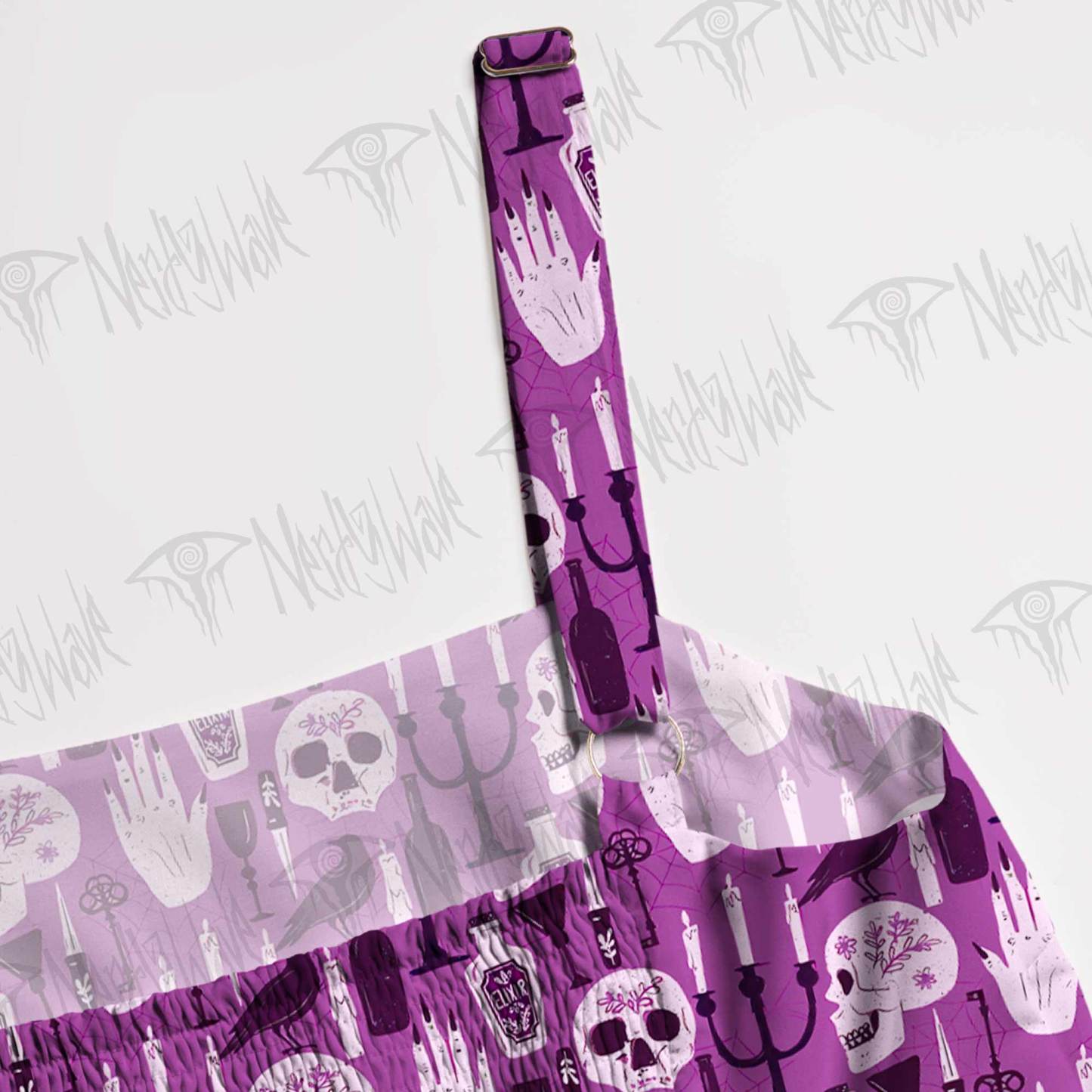 Gothic Halloween Wide Straps Maxi Dress