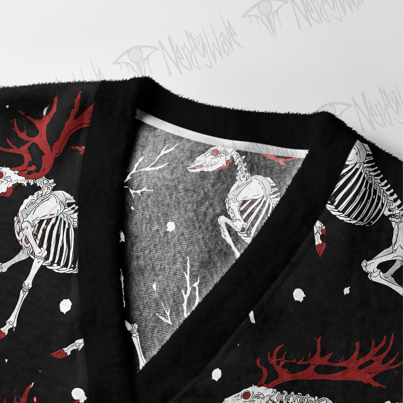 Dead Deer Walking Cardigan Sweater