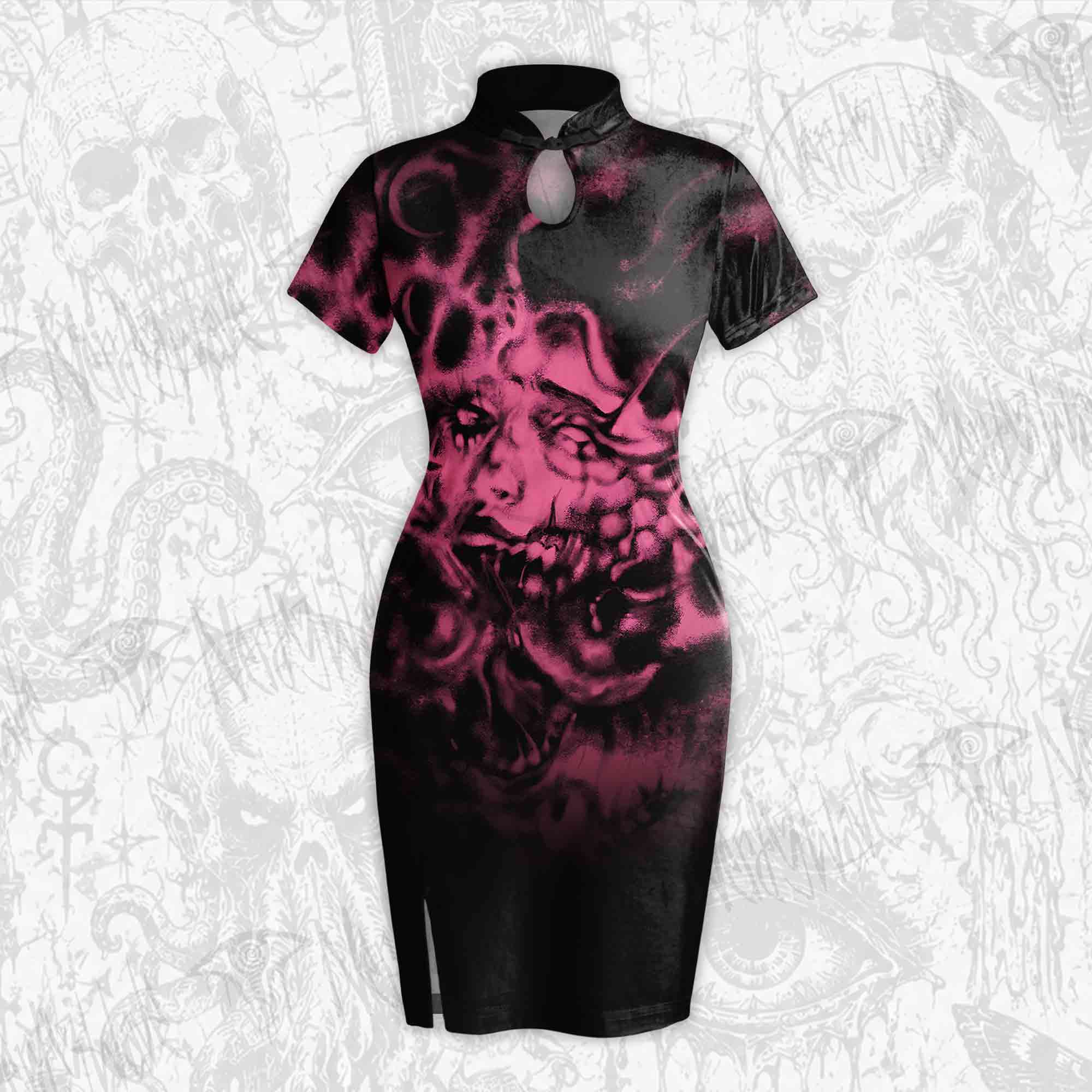 Fragmented Soul Velvet Mini Dress