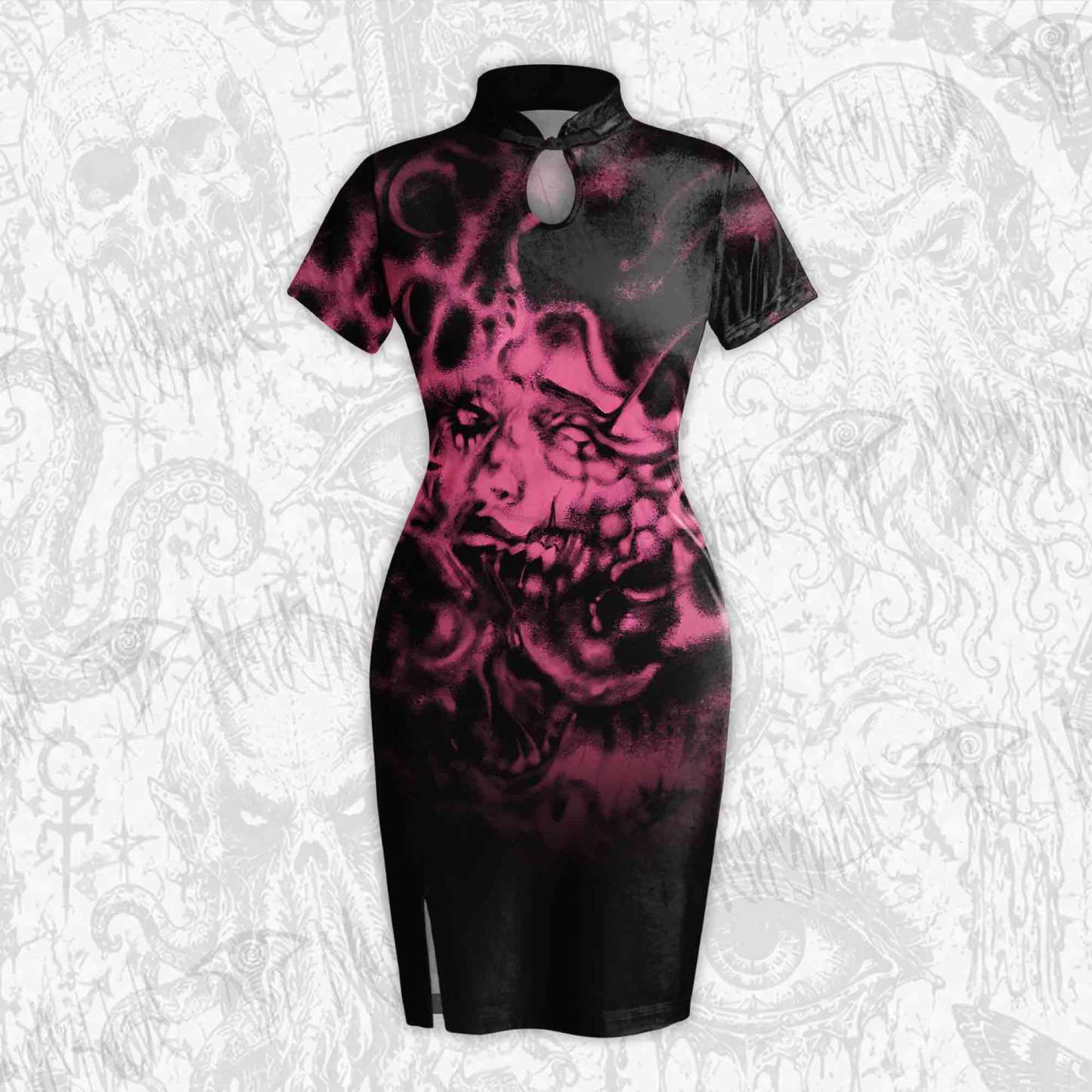 Fragmented Soul Velvet Mini Dress