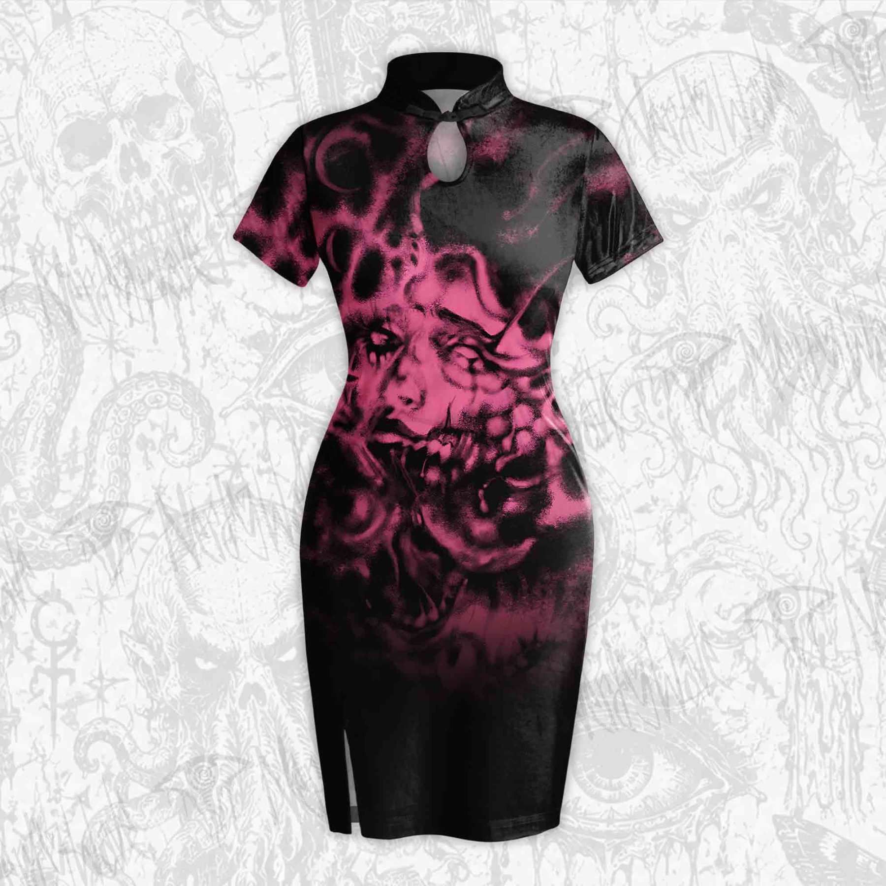 Fragmented Soul Velvet Mini Dress