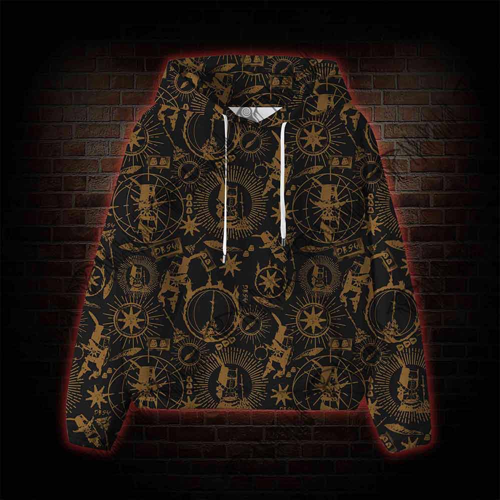 Retro Praise the Sun All Over Print Scuba Hoodie