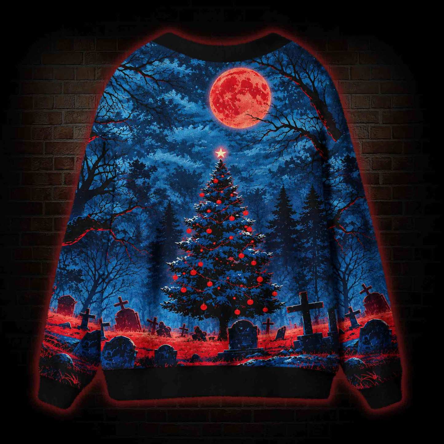 Spooky Christmas Cardigan Sweater