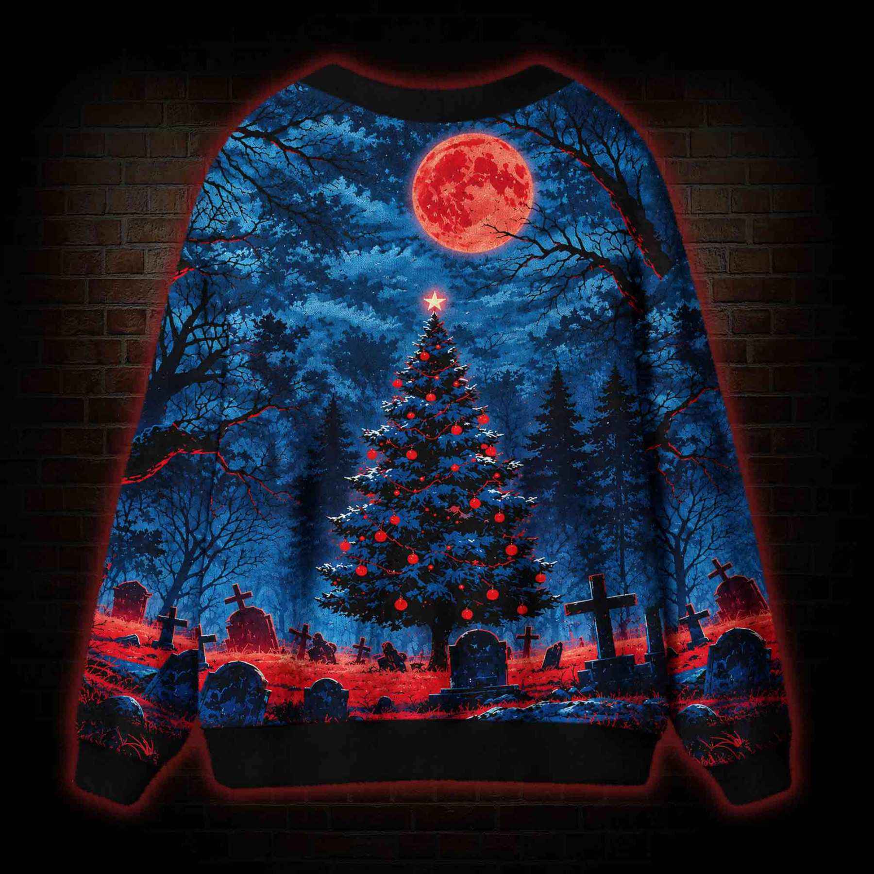 Spooky Christmas Cardigan Sweater