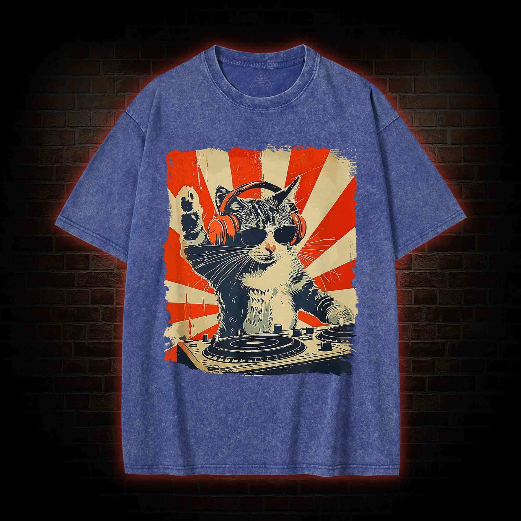 Dj Cat Washed T-shirt