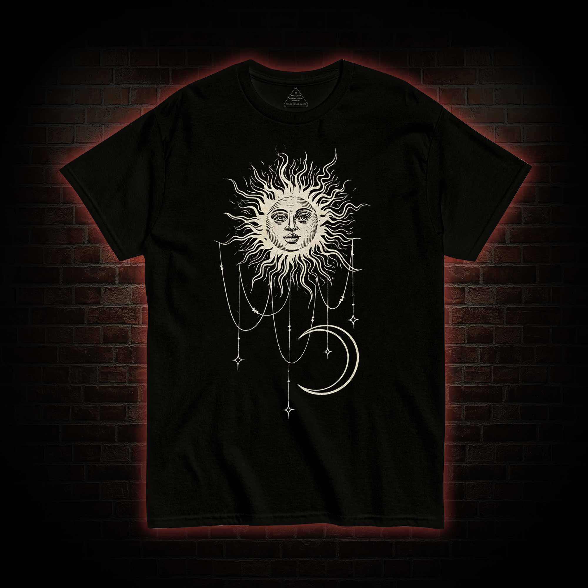 Vintage Celestial Sun and Moon T-shirt