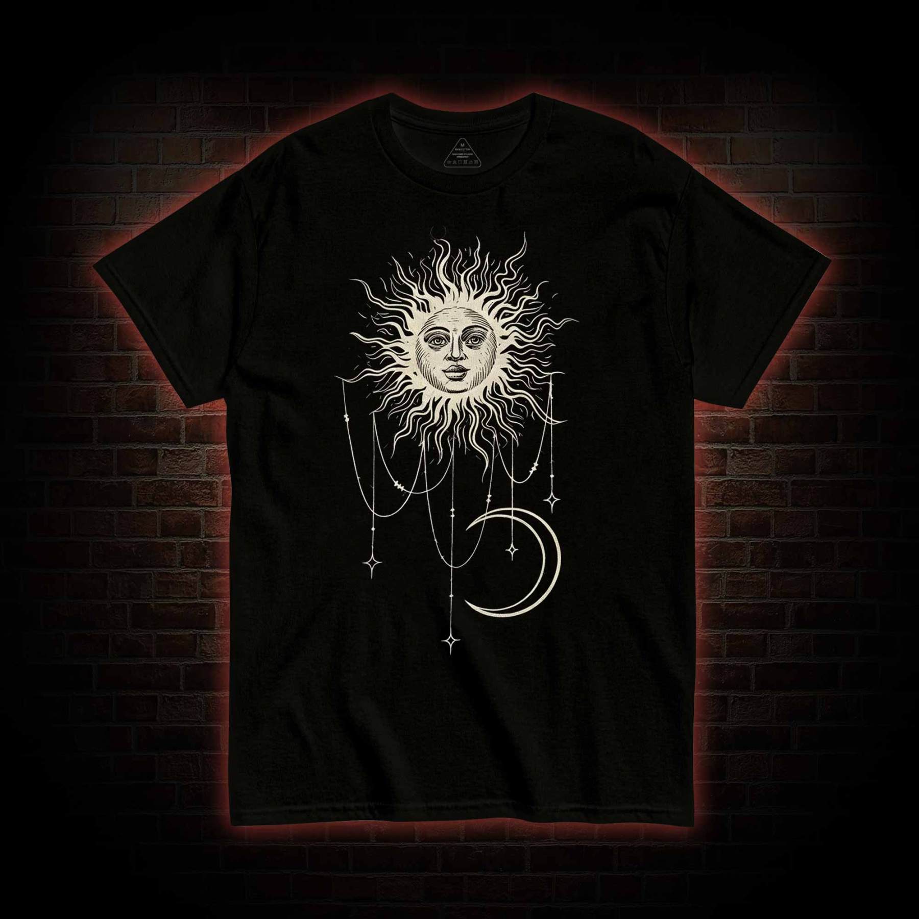 Vintage Celestial Sun and Moon T-shirt