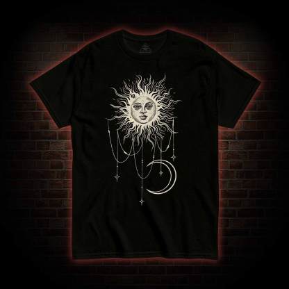 Vintage Celestial Sun and Moon T-shirt