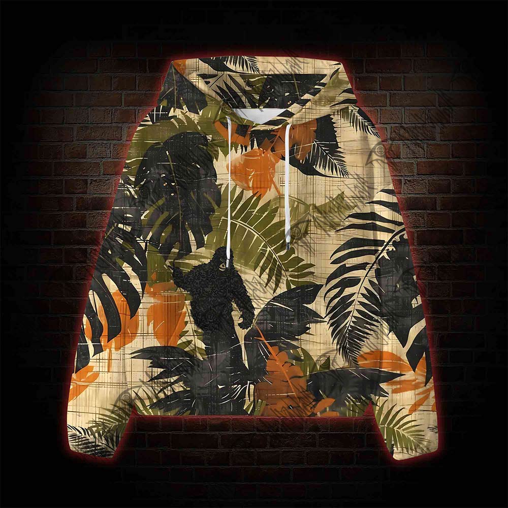 Bigfoot in The Forest All Over Print Scuba Hoodie